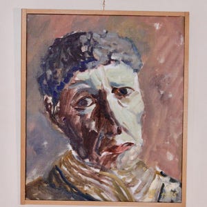 Vintage Original Swedish Oil on Canvas &quot;Portrait&quot; by Björn Gyllenhammar. . - Vintage & Framed