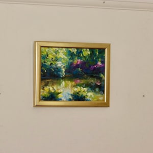 Original Swedish Mid-Century Oil On Canvas Painting &quot;Lake&quot; by Conny Nyström --Vintage & Framed