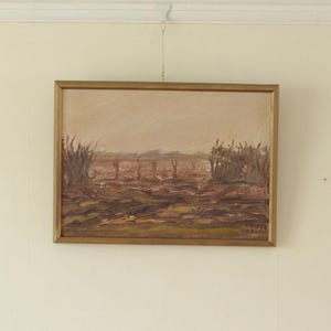 Original Swedish Mid Century Oil on Panel – “Borås” by Thage Carlson – Framed | 48 x 35 cm (18.9 x 13.8 in)