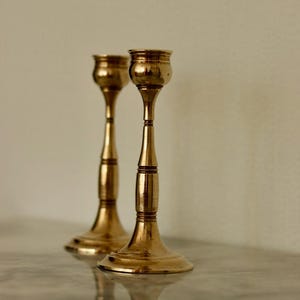 ヴィンテージスウェーデン製真鍮キャンドルホルダー 2個セット