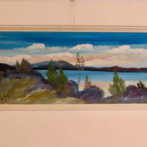 Original Swedish Mid Century Oil on Panel &quot; Landscape&quot; by SoSe  - Vintage & Framed