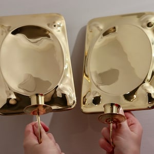 Pair of Mid-Century Swedish Brass Sconces