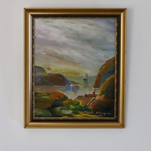 1930&#39;s Original Swedish Early-Century Oil On Board Painting &quot; Landscape &quot; by G Bengtson--Vintage & Framed