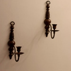 Pair of Vintage Brass Sconces