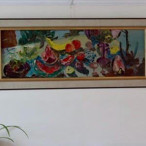 Mid-Century Original Swedish Oil on Canvas &quot;Still Life&quot; by HUGO PALMQUIST - Vintage & Framed