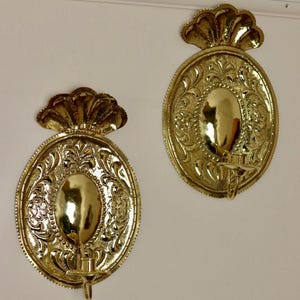 A Pair of baroque Swedish Brass Sconces