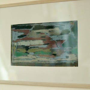 Original Vintage Oil Pastel on Paper – &quot;Enköping&quot; Thure Lundqvist – Framed- Glazed, 52 x 37 cm (20.5&quot; x 14.6&quot;)