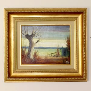 Original Swedish Mid-Century Oil on Panel&quot; Nature&quot; by Harry Petersen - Vintage and Framed