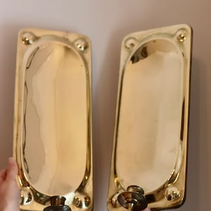 Pair of Mid-Century Swedish Brass Sconces