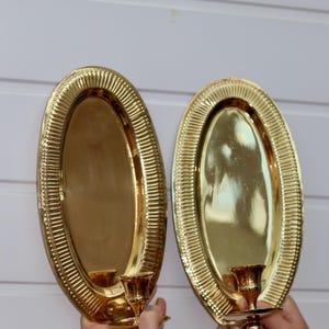 Pair Of Mid Century Swedish Brass Sconces
