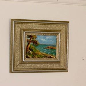 &quot;Original Schwedisches Mid-Century Öl Auf Leinwand Gemälde &quot;&quot;Meerblick&quot;&quot; von Acke Hermann --Vintage & gerahmt.&quot;
