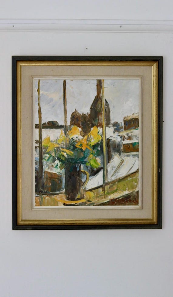 真作渋谷重弘ぶどうの籠 油彩画 p4 約38×40 墓標」 油彩