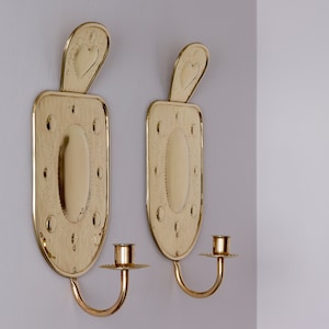 Paar Mid-Century schwedische Messing-Wandlampe von A Ericsson