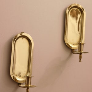 Pair Of Mid Century Swedish Brass Sconces