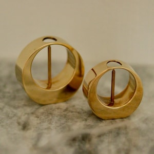 Pair of Mid-Century Swedish Brass Candle Holders by ARTHUR PE, Kolbäck