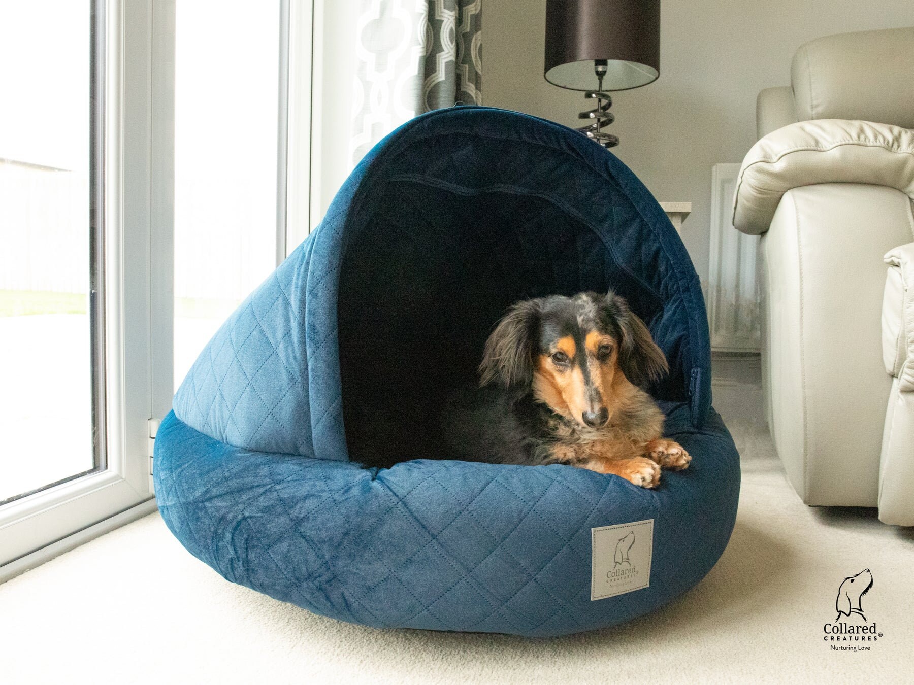 Dog bed with hot sale roof