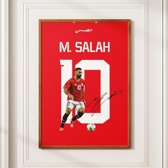 Autocollant Mural Mohamed Salah – Foot Liverpool – Vinyle Décoratif – Pour Chambre, Salon Ou Voiture – Fan Cadeau Original