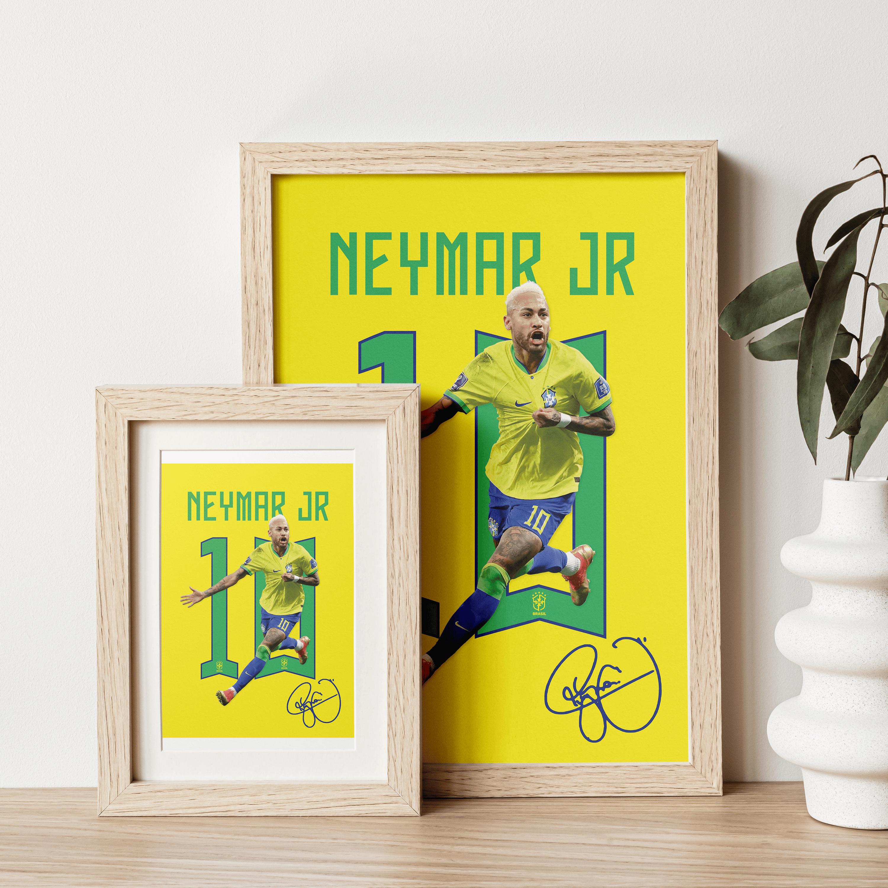 GeDiz Poster Superstar Athlete Neymar Jr Football Sports (4) - Poster sur toile - Décoration pour chambre à coucher, bureau, chambre - Cadeau sans cadre - 40 x 60 cm