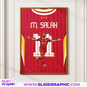 Mohamed Salah Poster, Liverpool football player , Soccer Gifts, Sports Bedroom Decoration, Soccer Wall Art, Instant Download JPG