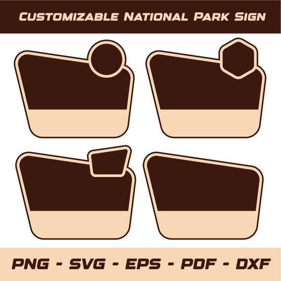 Editable National Park Signs, National Park Gifts