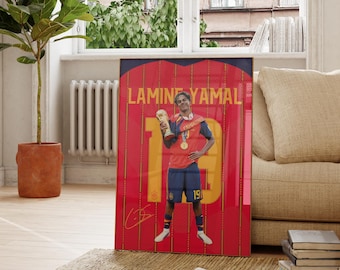 Lamine Yamal Poster Gift, Spain World Cup Wall Art, Yamal Fan Gift, Soccer wall art, soccer home decor,yamal art print, Digital 26-27