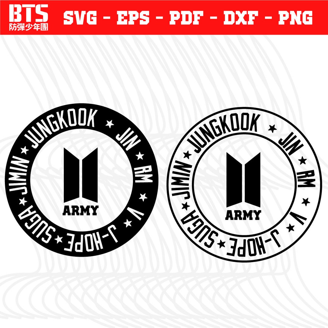 BTS Logo ARMY - Bangtan, Jimin, Jin, Jungkuk, RM, V, J-hope, Suga ...