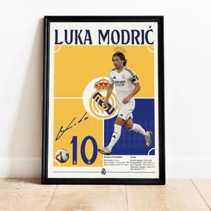 Luka modrić Poster, Real Madrid football player , Soccer Gifts, Sports Bedroom Decoration, Instant Download JPG