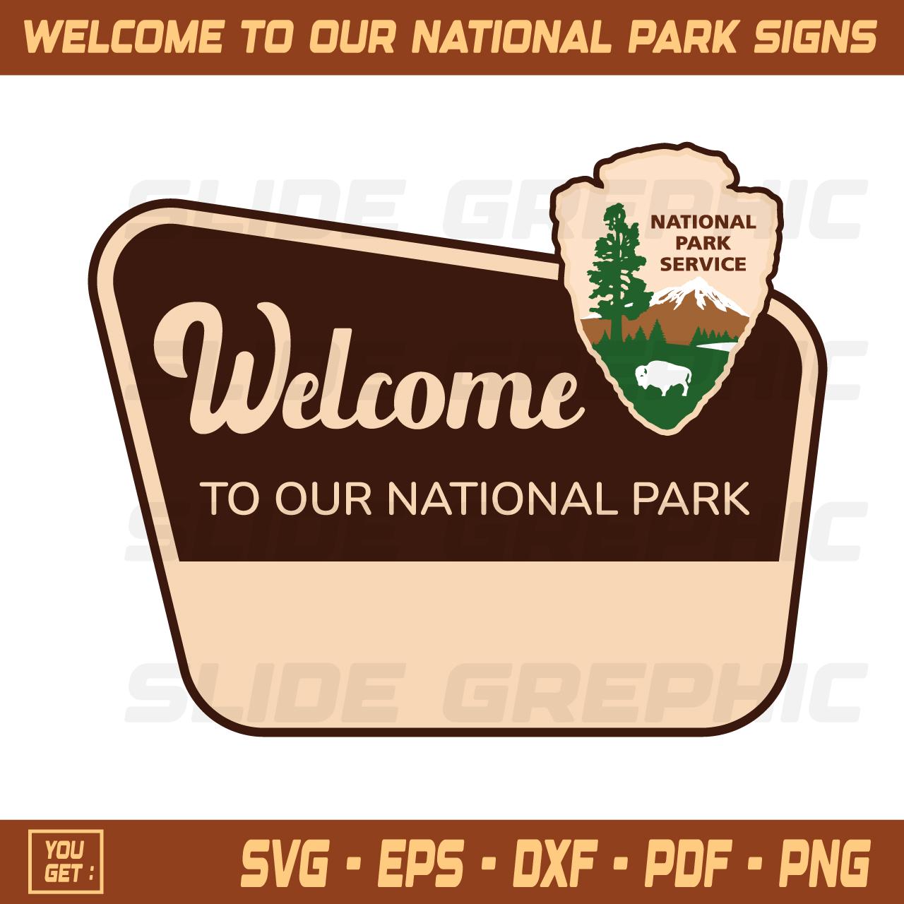 Editable National Park Signs, National Park Gifts, Welcome