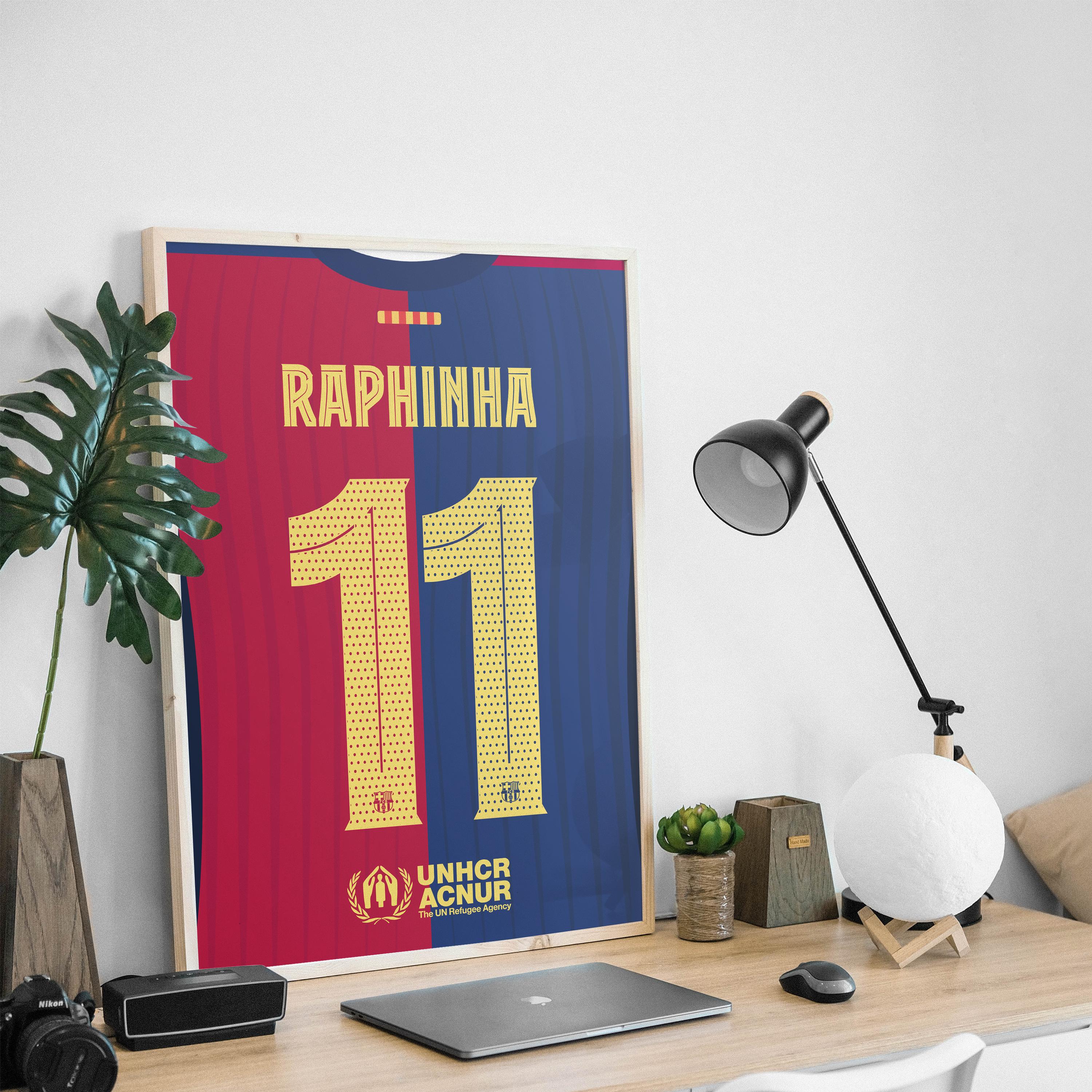 Raphinha FC Barcelona Poster, Barcelona Print Art, Barcelona Wall