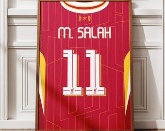 Mohamed Salah Poster, Liverpool football player , Soccer Gifts, Sports Bedroom Decoration, Soccer Wall Art, Instant Download JPG