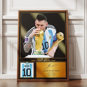 Messi inspirational Wall Art, Printable Football Player Star Poster, Football Autograph Digital Prints, Soccer Wall Art Gift, JPEG