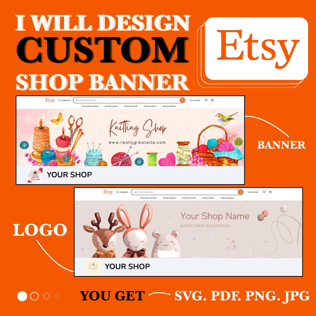 I Will Custom Etsy Shop Banner and Logo Design for Your Shop Etsy