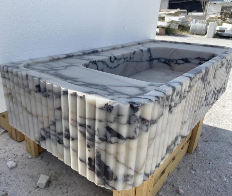 Calacatta Viola Marble Sink