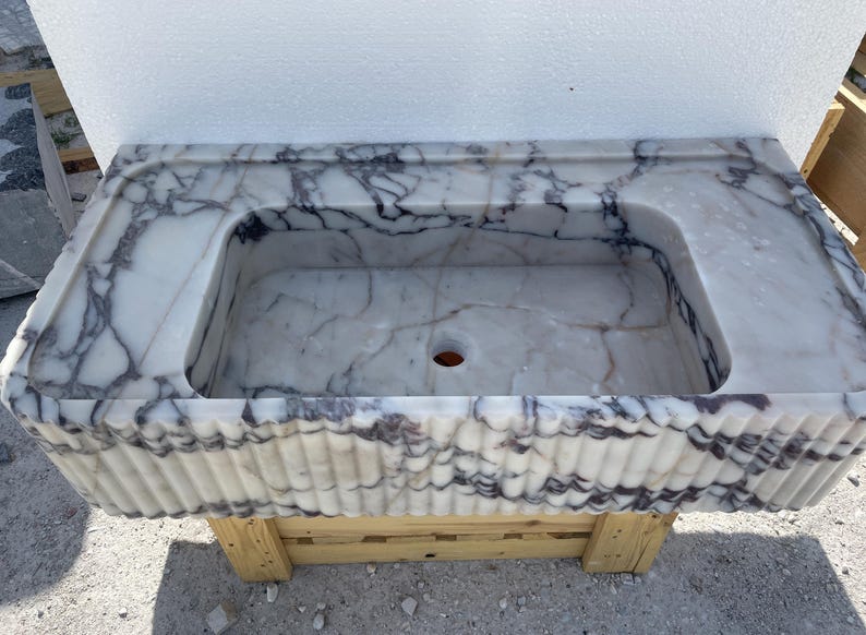 Calacatta Viola Marble Sink