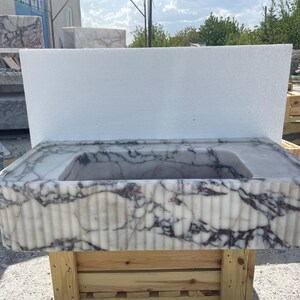 Calacatta Viola Marble Sink