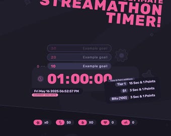 The Ultimate Streamathon Timer - Highly Customizable Marathon Widget | Twitch.tv + StreamElements