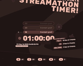 The Ultimate Streamathon Timer - Highly Customizable Marathon Widget | Twitch.tv + StreamElements