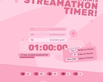 The Ultimate Streamathon Timer - Highly Customizable Marathon Widget | Twitch.tv + StreamElements