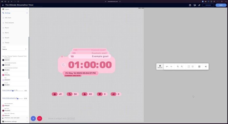 The Ultimate Streamathon Timer - Highly Customizable Marathon Widget ...