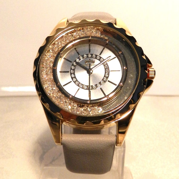 GOLDEN STYLE women's watch, movable crystals, gold-plated surface, 3ATM - original packaging