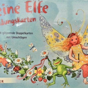 Biglietti d'invito compleanno bambini elfo 8 biglietti doppi con buste, nuovi