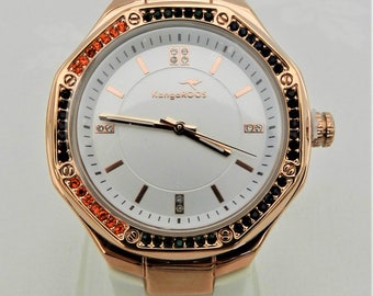 KangaROOS women&#39;s bracelet watch, silicone strap, rose gold, 3ATM - original packaging