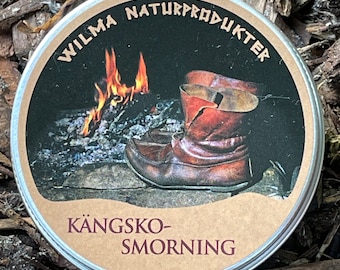 Schuhwachs mit Teer Leder & Schuhpflege. Ideal für Bushcraft , Survival für Wanderschuhe. Wilma Kängskosmorning