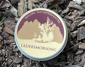 Leather care with beeswax and lanolin for leather, bow quivers, knife sheaths, bushcraft, and survival. Wilma Lädersmorning