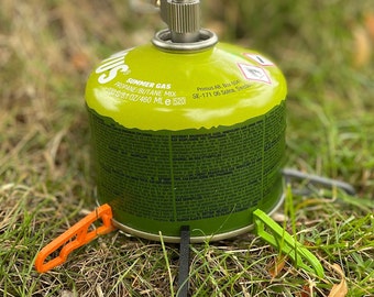 Midi Gas Cartridge Holder Stand, Ultralight - Size M, only 4.5 g, for Outdoor, Bushcraft, Survival