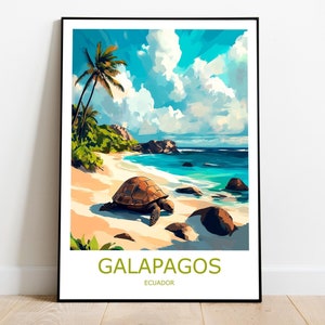 Galapagos Reise-Druck Galapagos-Wandkunst Galapagos-Reise-Poster Galapagos-Geschenk Kunst Galapagos-Wanddekor Ecuador Druck Ecuador-Wandkunst