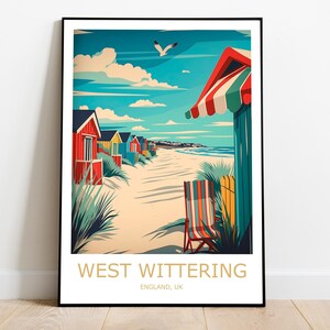 West Wittering Travel Print West Wittering Wall Art West Wittering West Wittering Wall Decor Home England Travel Print England Wall Art