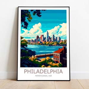 Philadelphia Travel Print Philadelphia Wandkunst Philadelphia Poster Philadelphia Wand-Dekor Pennsylvania Poster Druck Pennsylvania Wandkunst