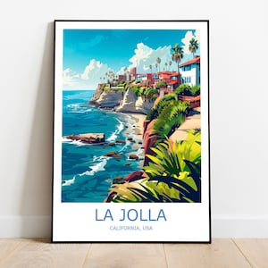 La Jolla Travel Print La Jolla Wall Art La Jolla Travel Poster La Jolla Gift Art La Jolla Wall Decor La Jolla Print California Wall Art