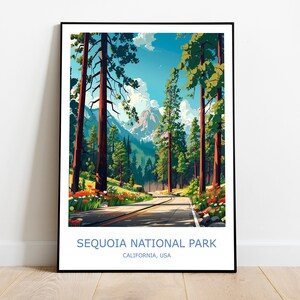 Sequoia Travel Print Sequoia Wall Art Sequoia Travel Poster Sequoia Gift Art Sequoia Wall Decor California Travel Print California Wall Art